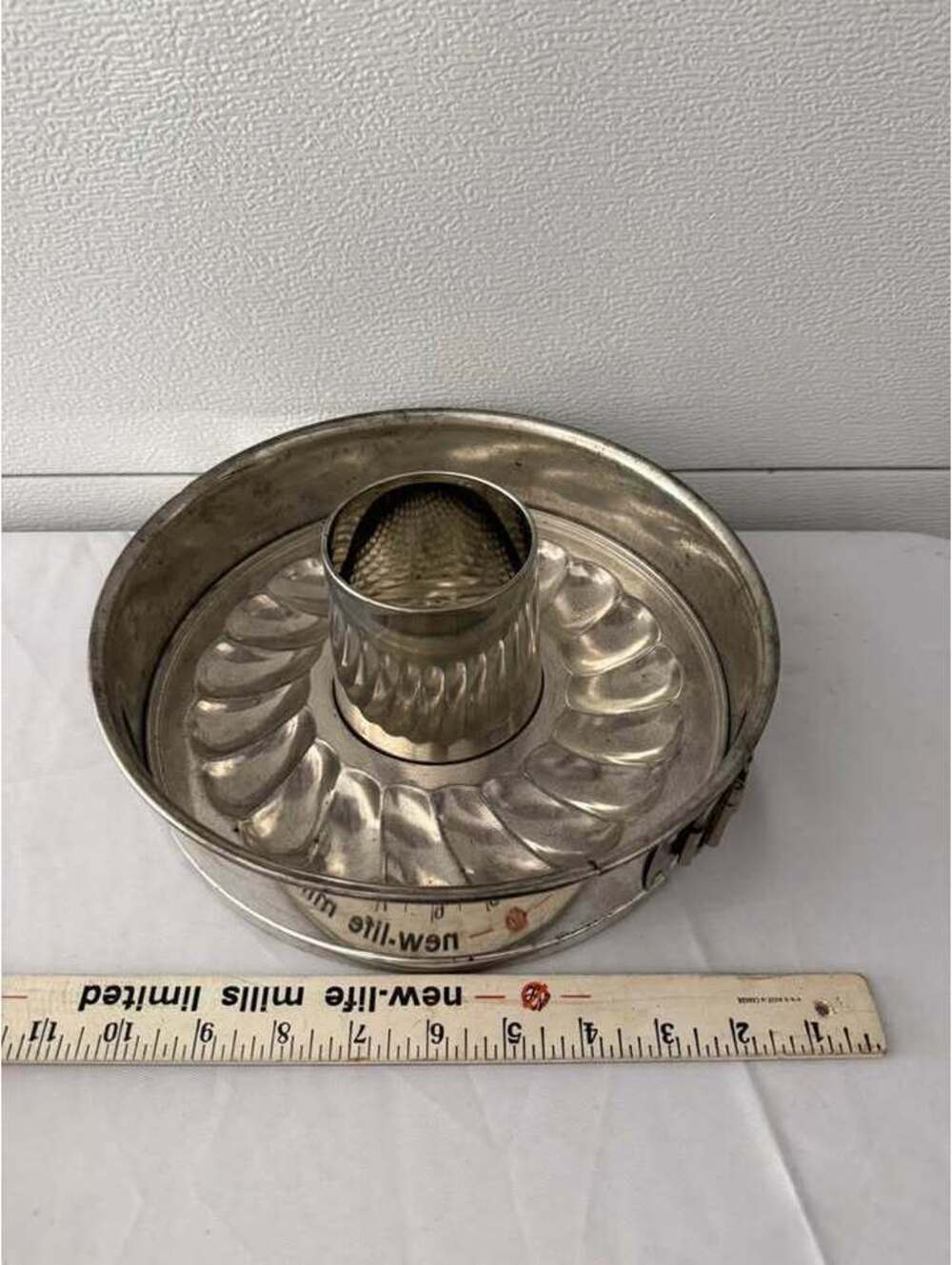 Vintage West German Springform Pan with Fluted Tube Insert
